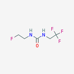 1-(2-fluoroethyl)-3-(2,2,2-trifluoroethyl)urea molecular structure
