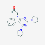 9H-PYRIMIDO[4,5-B]INDOLE-9-ACETALDEHYDE, 2,4-DI-1-PYRROLIDINYL- molecular structure