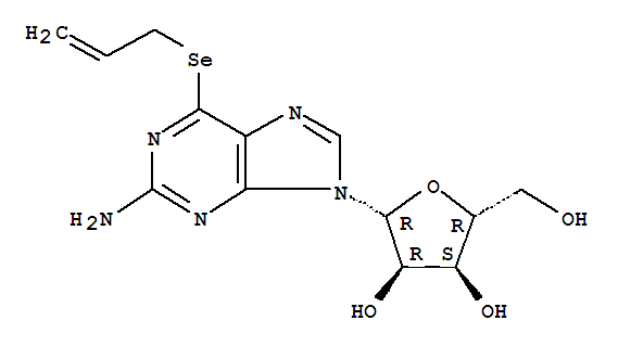 9-pentofuranosyl-6-(prop-2-en-1-ylselanyl)-9H-purin-2-amine