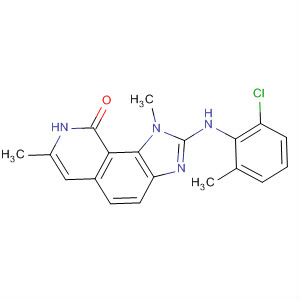 9H-Imidazo[4,5-h]isoquinolin-9-one,2-[(2-chloro-6-methylphenyl)amino]-1,8-dihydro-1,7-dimethyl- molecular structure