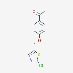1-[4-[(2-chloro-1,3-thiazol-5-yl)methoxy]phenyl]ethanone molecular structure