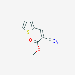 Methyl (z)-2-cyano-3-thiophen-2-ylprop-2-enoate molecular structure