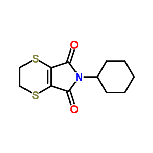 6-cyclohexyl-2,3-dihydro-5H-[1,4]dithiino[2,3-c]pyrrole-5,7(6H)-dione molecular structure