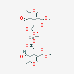 calcium2-(3-formyl-5-methoxycarbonyl-2-methyl-3,4-dihydro-2H-pyran-4-yl)acetate molecular structure