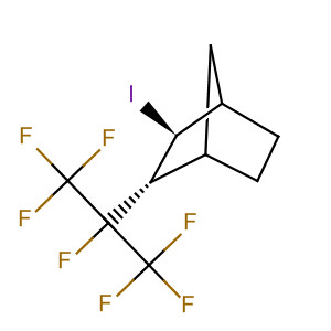 Bicyclo[2.2.1]heptane,2-iodo-3-[1,2,2,2-tetrafluoro-1-(trifluoromethyl)ethyl]-, (2-endo,3-exo)- molecular structure