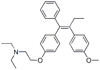 2-[4-[2-(4-Methoxyphenyl)-1-phenyl-1-butenyl]phenoxy]ethyldiethylamine molecular structure