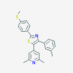5-(2,6-DIMETHYL-4-PYRIDYL)-4-(3-METHYLPHENYL)-2-[4-(METHYLTHIO)PHENYL]-1,3-THIAZOLE molecular structure