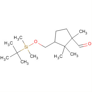 Cyclopentanecarboxaldehyde,3-[[[(1,1-dimethylethyl)dimethylsilyl]oxy]methyl]-1,2,2-trimethyl- molecular structure