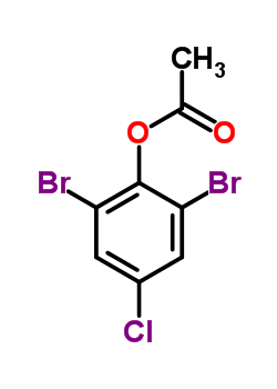 (2,6-dibromo-4-chlorophenyl) Acetate molecular structure