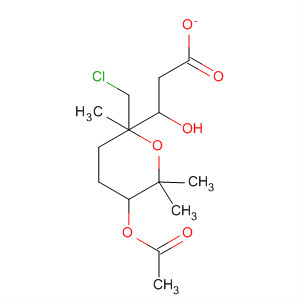 2H-Pyran-2-methanol,5-(acetyloxy)-a-(chloromethyl)tetrahydro-2,6,6-trimethyl-, acetate molecular structure