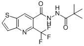 5-(TRIFLUOROMETHYL)THIENO[3,2-B]PYRIDINE-6-CARBOXYLIC ACID, 2-TERT-BUTYLHYDRAZIDE molecular structure