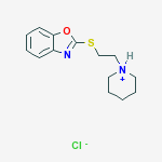 1-[2-(1,3-benzoxazol-2-ylsulfanyl)ethyl]piperidinium chloride molecular structure