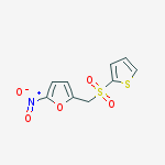 2-nitro-5-(thiophen-2-ylsulfonylmethyl)furan molecular structure