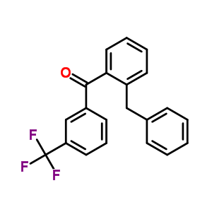 (2-benzylphenyl)[3-(trifluoromethyl)phenyl]methanone molecular structure