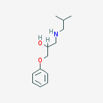 1-[(2-methylpropyl)amino]-3-phenoxypropan-2-ol molecular structure