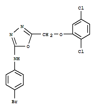 N-(4-bromophenyl)-5-[(2,5-dichlorophenoxy)methyl]-1,3,4-oxadiazol-2-amine molecular structure