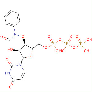 Uridine 5'-(tetrahydrogen triphosphate), 3'-(phenylcarbamate) molecular structure