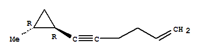 Cyclopropane,1-(5-hexen-1-yn-1-yl)-2-methyl-, (1R,2R)-rel- molecular structure