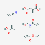 ethyl prop-2-enoate; N-(hydroxymethyl)prop-2-enamide; 2-methylenebutanedioic acid; 2-methylprop-2-enoic acid; prop-2-enenitrile