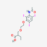 BUTANOIC,ACID 2-((2-(3-(ACETYLAMINO)-2,4,6-TRIIODOPHENOXY)ETHOXY)METHYL)-,(+-)-
