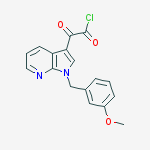 1H-Pyrrolo[2,3-b]pyridine-3-acetyl chloride, 1-[(3-methoxyphenyl)methyl]-a-oxo- molecular structure
