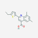 2-(5-ethylthiophen-2-yl)-6,8-dimethylquinoline-4-carboxylic Acid molecular structure