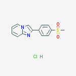 2-[4-(METHYLSULFONYL)PHENYL]IMIDAZO[1,2-A]PYRIDINE HYDROCHLORIDE(1:1) molecular structure