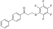 1-[1,1'-BIPHENYL]-4-YL-3-[(2,3,4,5,6-PENTAFLUOROPHENYL)SULFANYL]-1-PROPANONE molecular structure