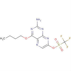 Methanesulfonic acid, trifluoro-, 2-amino-4-butoxy-7-pteridinyl ester molecular structure
