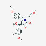 5-(4-ethoxyphenyl)-4-[hydroxy-(4-methoxy-3-methylphenyl)methylidene]-1-(3-methoxypropyl)pyrrolidine-2,3-dione molecular structure