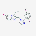 Imidazo[1,2-a]pyridine,2-[[2-(2,5-difluorophenyl)-1H-imidazol-1-yl]methyl]-3-ethyl-6-fluoro- molecular structure