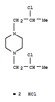 1,4-bis(2-chloropropyl)piperazine molecular structure