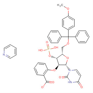 3'-Uridylic acid, 5'-O-[(4-methoxyphenyl)diphenylmethyl]-, 2'-benzoate,compd. with pyridine (1:1) molecular structure