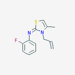 N-(2-fluorophenyl)-4-methyl-3-prop-2-enyl-1,3-thiazol-2-imine molecular structure