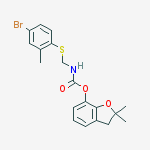 (2,2-dimethyl-3H-1-benzofuran-7-yl)N-[(4-bromo-2-methylphenyl)sulfanylmethyl]carbamate