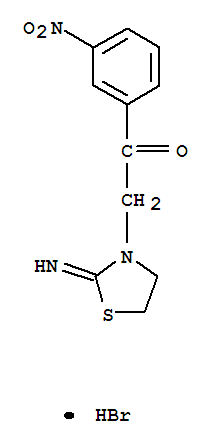 2-(2-Iminothiazolidin-3-yl)-1-(3-nitrophenyl) monohydrobromide molecular structure