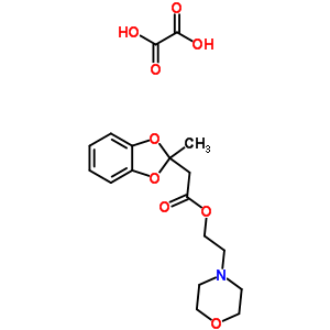 2-morpholin-4-ylethyl (2-methyl-1,3-benzodioxol-2-yl)acetate ethanedioate molecular structure