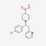 1-[1-(4-bromophenyl)-2-pyridin-2-ylethyl]piperidine-4-carboxylic Acid molecular structure