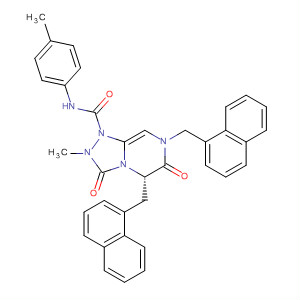 1,2,4-Triazolo[4,3-a]pyrazine-1(5H)-carboxamide,
hexahydro-2-methyl-N-(4-methylphenyl)-5,7-bis(1-naphthalenylmethyl)-3
,6-dioxo-, (5S)-