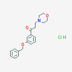 1-[3-(benzyloxy)phenyl]-3-morpholin-4-ylpropan-1-one hydrochloride molecular structure