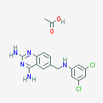 2,4-Quinazolinediamine, 6-[[(3,5-dichlorophenyl)amino]methyl]-, acetate molecular structure