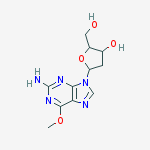 9-(2-deoxypentofuranosyl)-6-methoxy-9h-purin-2-amine molecular structure