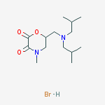 6-{[bis(2-methylpropyl)amino]methyl}-4-methylmorpholine-2,3-dione hydrobromide molecular structure
