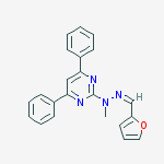 2-[(2Z)-2-(furan-2-ylmethylidene)-1-methylhydrazino]-4,6-diphenylpyrimidine molecular structure