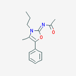 N-(4-methyl-5-phenyl-3-propyl-1,3-oxazol-2-ylidene)acetamide molecular structure