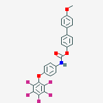 [4-(4-methoxyphenyl)phenyl] N-[4-(2,3,4,5,6-pentafluorophenoxy)phenyl]carbamate molecular structure