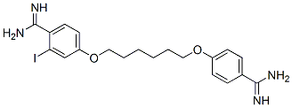 4-[6-(4-Amidino-3-iodophenoxy)hexyloxy]benzamidine molecular structure