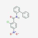 N-(biphenyl-2-yl)-2-chloro-4-nitrobenzamide molecular structure