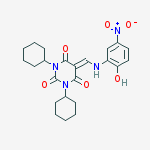 1,3-dicyclohexyl-5-[(2-hydroxy-5-nitroanilino)methylidene]-1,3-diazinane-2,4,6-trione