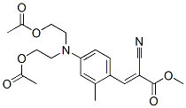 methyl 3-[4-[bis[2-(acetoxy)ethyl]amino]-2-methylphenyl]-2-cyanoacrylate molecular structure
